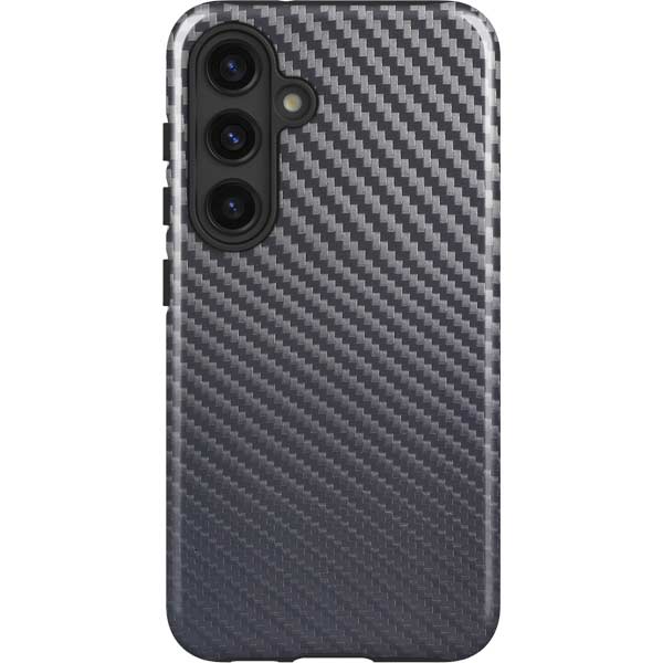 Silver Carbon Fiber Specialty Texture Material Galaxy Cases