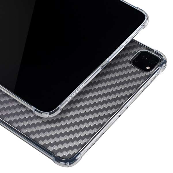 Silver Carbon Fiber Specialty Texture Material iPad Cases