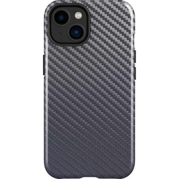 Silver Carbon Fiber Specialty Texture Material iPhone Cases