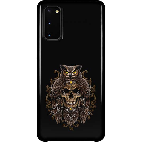 Skull and Owl by Sarah Richter Galaxy Cases