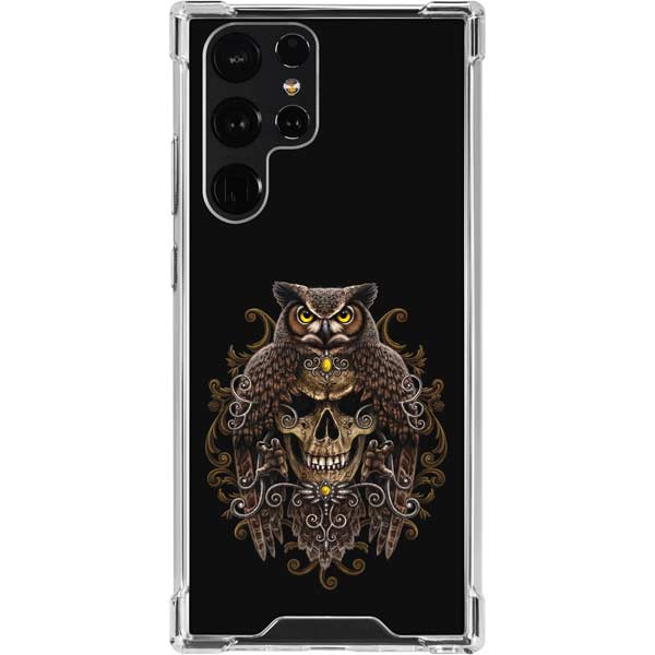 Skull and Owl by Sarah Richter Galaxy Cases