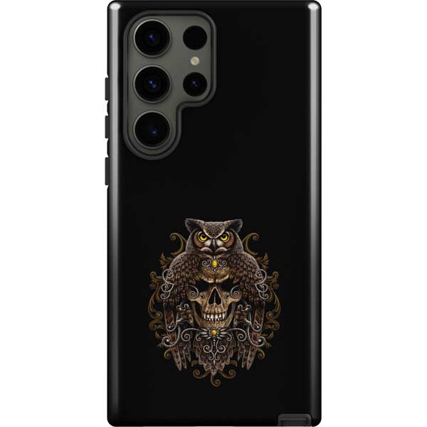 Skull and Owl by Sarah Richter Galaxy Cases