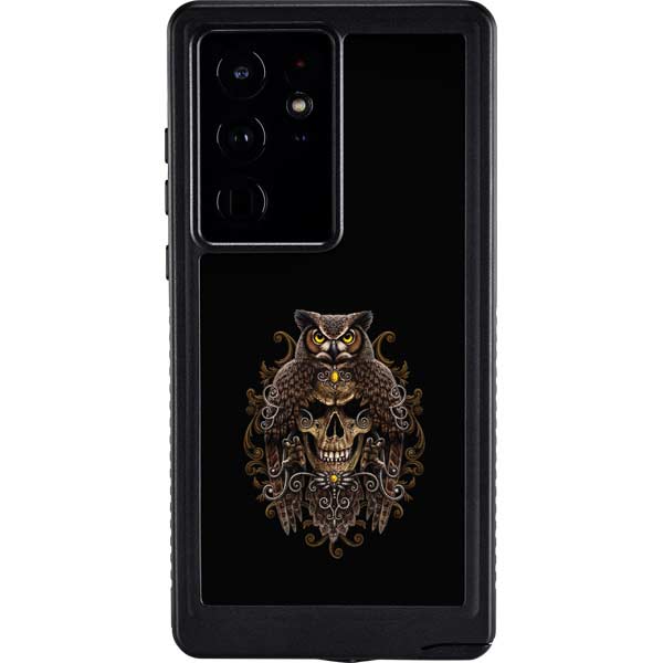 Skull and Owl by Sarah Richter Galaxy Cases