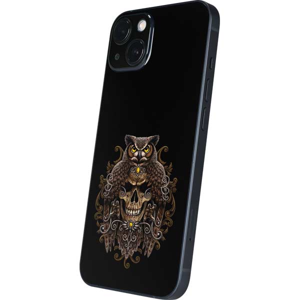 Skull and Owl by Sarah Richter iPhone Skins