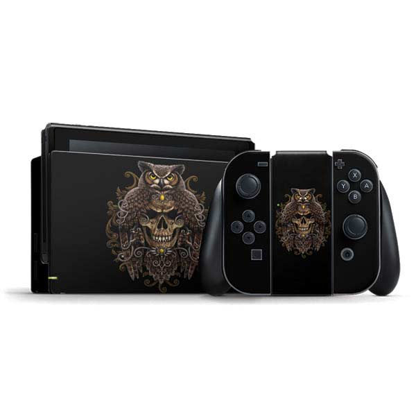 Skull and Owl by Sarah Richter Nintendo Skins