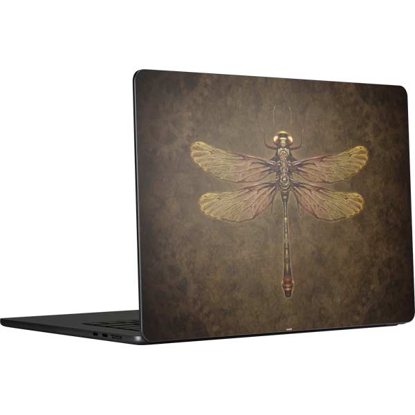 Steampunk & Gear Dragonfly by Brigid Ashwood MacBook Skins