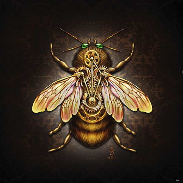 Steampunk Bee by Brigid Ashwood PlayStation PS4 Skins