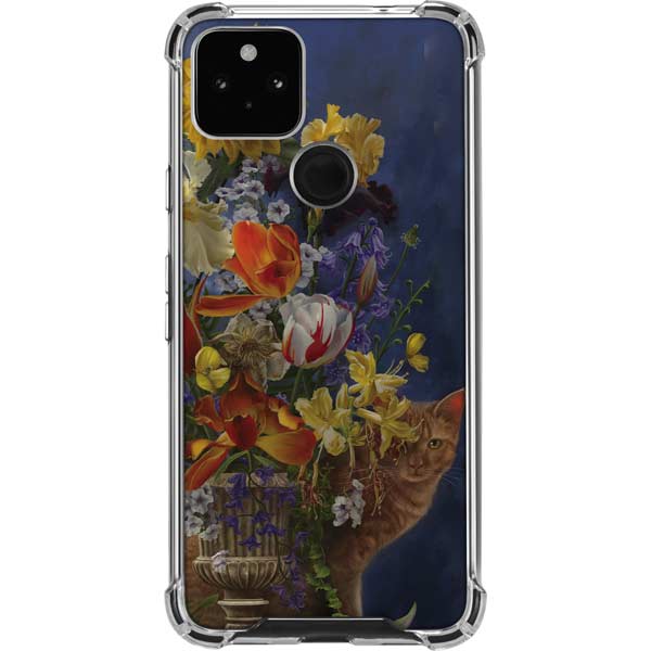 Tabby Cat with Flowers by Nene Thomas Pixel Cases