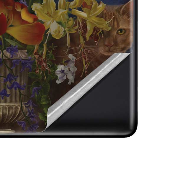 Tabby Cat with Flowers by Nene Thomas Pixel Skins