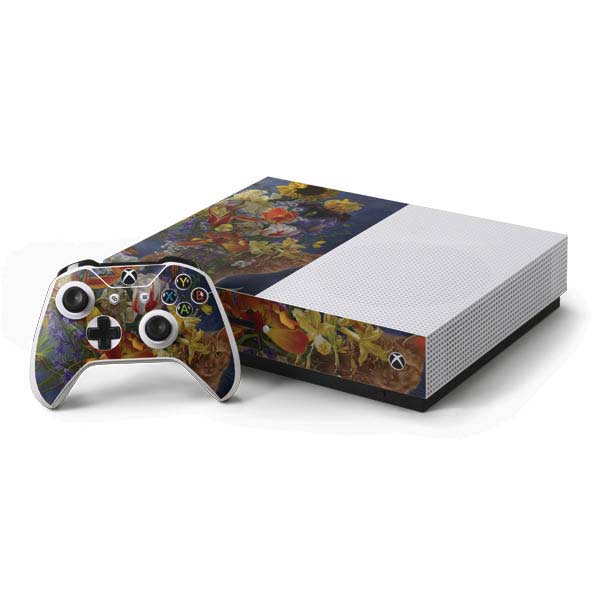 Tabby Cat with Flowers by Nene Thomas Xbox One Skins