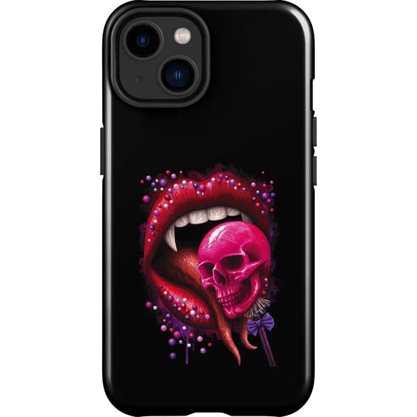 Vampire Skull Lollypop by Sarah Richter iPhone Cases