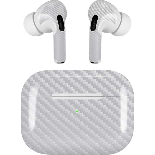 White Carbon Fiber Specialty Texture Material AirPods Skins