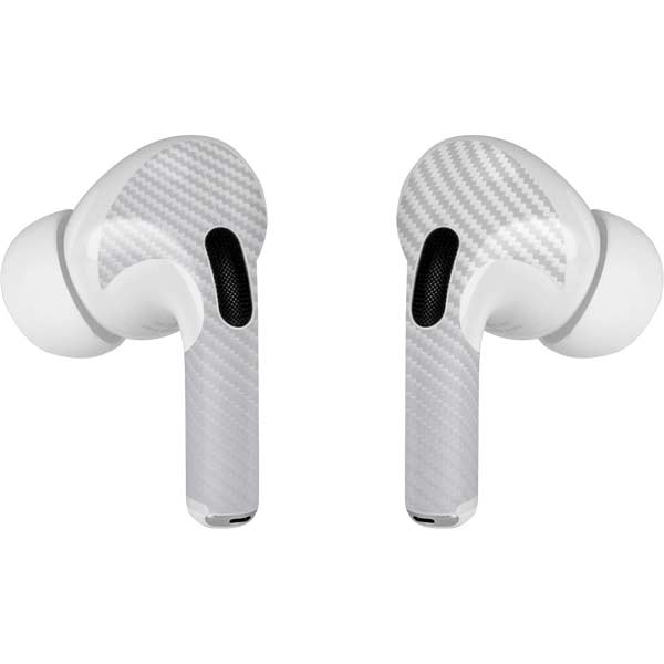 White Carbon Fiber Specialty Texture Material AirPods Skins