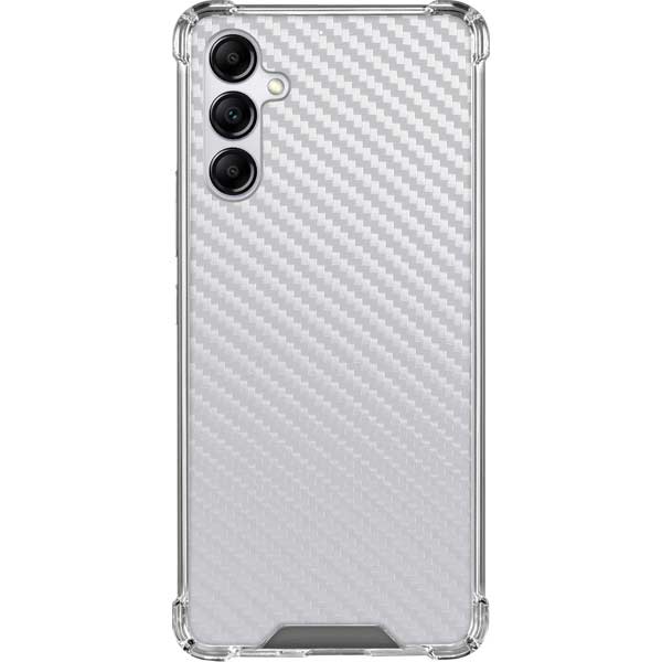 White Carbon Fiber Specialty Texture Material Galaxy Cases