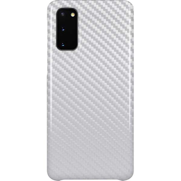 White Carbon Fiber Specialty Texture Material Galaxy Cases