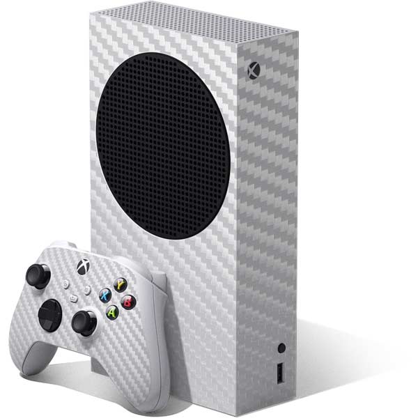 White Carbon Fiber Specialty Texture Material Xbox Series S Skins