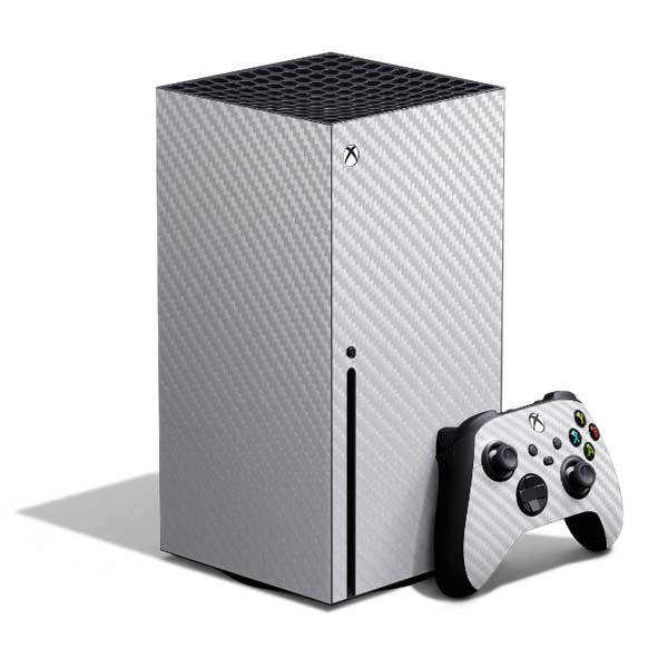 White Carbon Fiber Specialty Texture Material Xbox Series X Skins