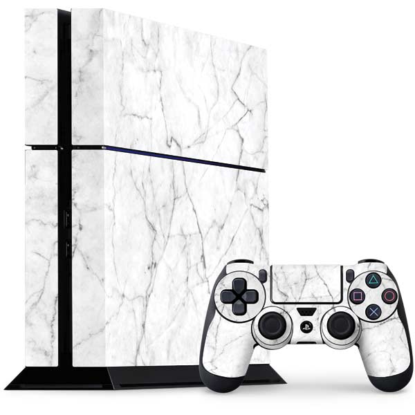 White Marble PlayStation PS4 Skins