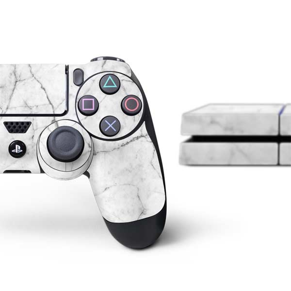 White Marble PlayStation PS4 Skins