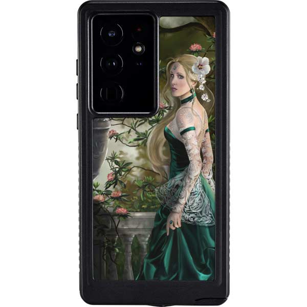 Woman with Peacocks by Nene Thomas Galaxy Cases