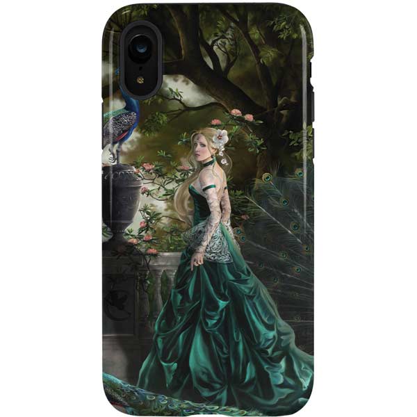 Woman with Peacocks by Nene Thomas iPhone Cases