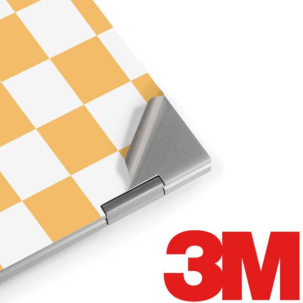 Yellow and White Checkerboard Laptop Skins