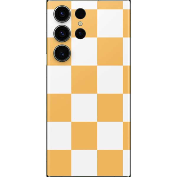 Yellow and White Checkerboard Galaxy Skins