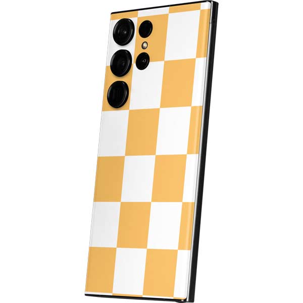 Yellow and White Checkerboard Galaxy Skins