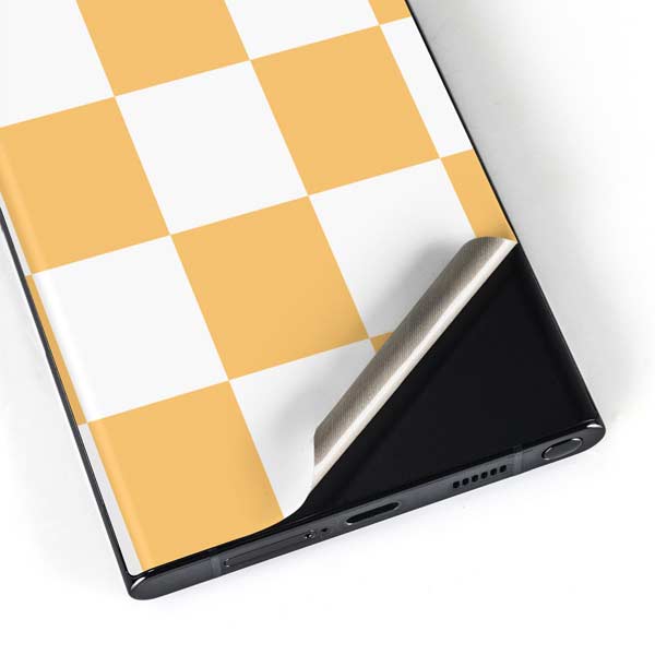 Yellow and White Checkerboard Galaxy Skins