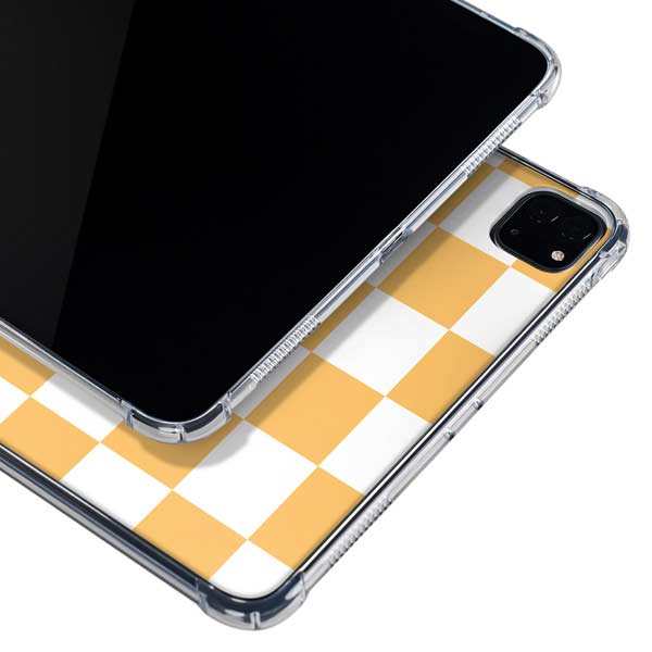 Yellow and White Checkerboard iPad Cases