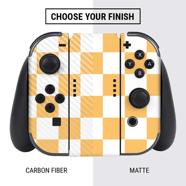 Yellow and White Checkerboard Nintendo Skins