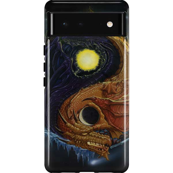 Yin Yang Dragon by Ed Beard Jr Pixel Cases